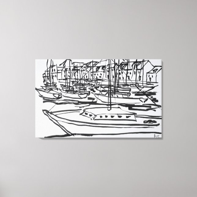 Impressão Em Tela Rio La Vilaine | La Roche-Bernard, Bretanha (Frente)