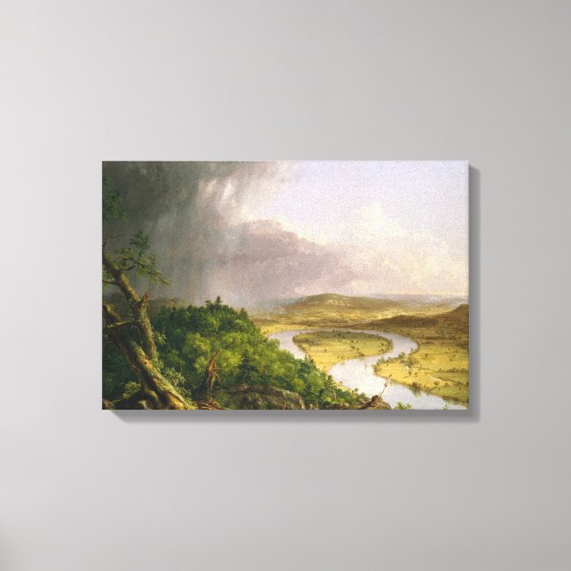 Impressão Em Tela Rio Oxbow Seen do Monte Holyoke, Massachusetts (Frente)