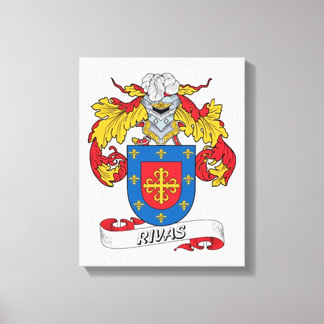 Impressão Em Tela Rivas Family Crest (Frente)