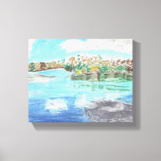 Impressão Em Tela River Park, Rua de Porto. Lucie FL. (Frente)