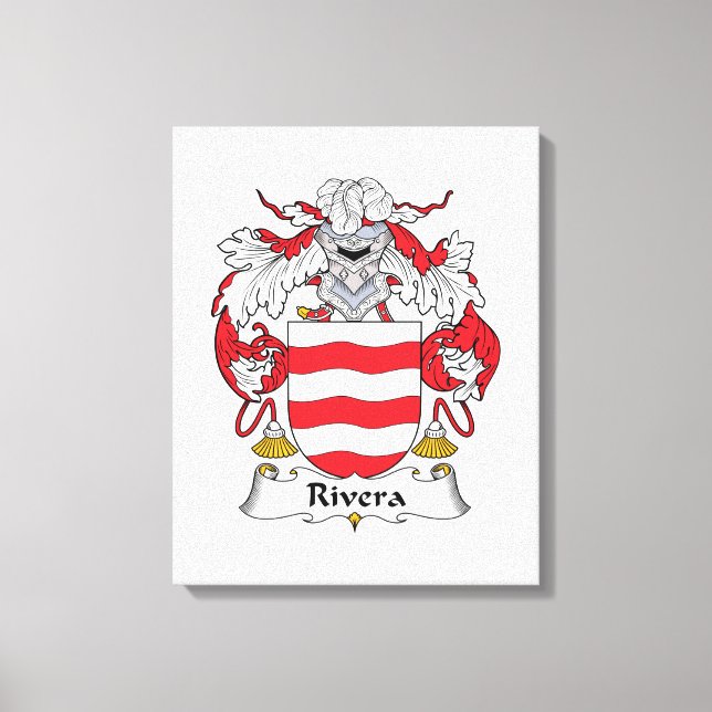 Impressão Em Tela Rivera Family Crest (Frente)