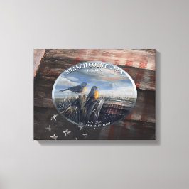 Impressão Em Tela Robin 250yrs Branch Co MICH