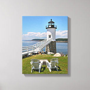 Impressão Em Tela Robinson Point Lighthouse, Isle Au Haut, Maine