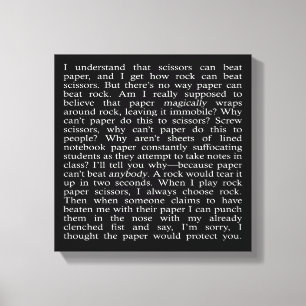 Impressão Em Tela Rock, papel, tesoura