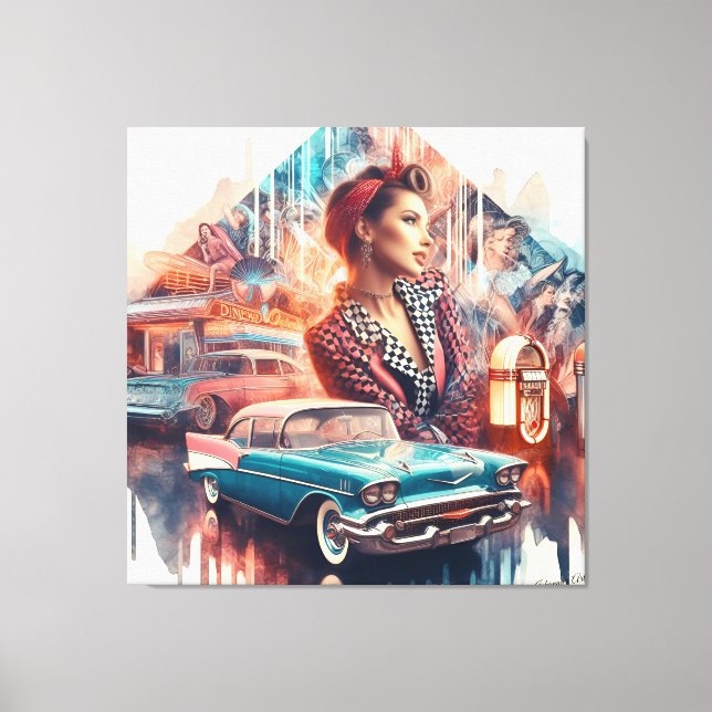 Impressão Em Tela Rock & Roll 3 (Frente)