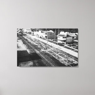 Impressão Em Tela Rockaway, Oregon Beach e Main Street Photograp