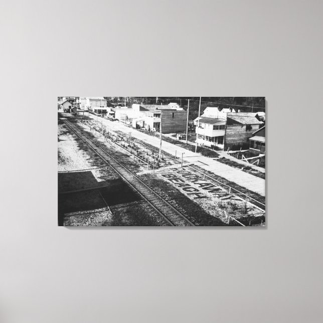 Impressão Em Tela Rockaway, Oregon Beach e Main Street Photograp (Frente)