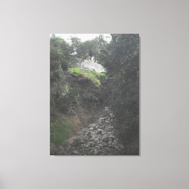 Impressão Em Tela Rocky Hill no Lower Arroyo Seco Nature Trail (Frente)