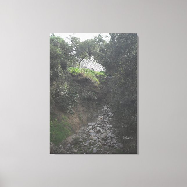 Impressão Em Tela Rocky Hill no Lower Arroyo Seco Nature Trail (Frente)