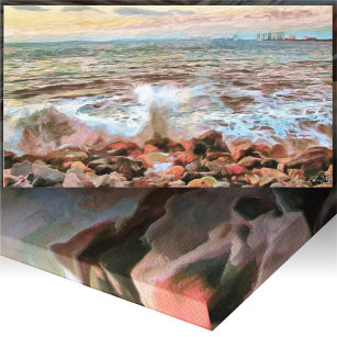 Impressão Em Tela Rocky Waves 0742 Art