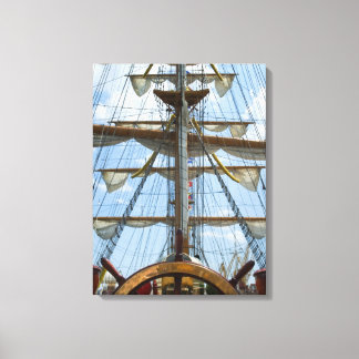Impressão Em Tela Roda do navio de navegação e rolo