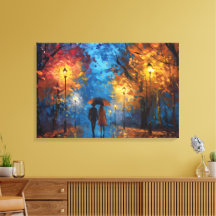 Rolagem noturna à luz do outono