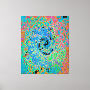 Impressão Em Tela Rolha de Abstrato com rolha azul de aquarela com r