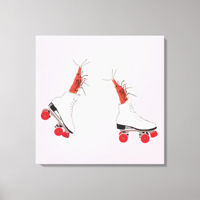 Impressão Em Tela Roller Skating Shrimps Wall Art (Frente)