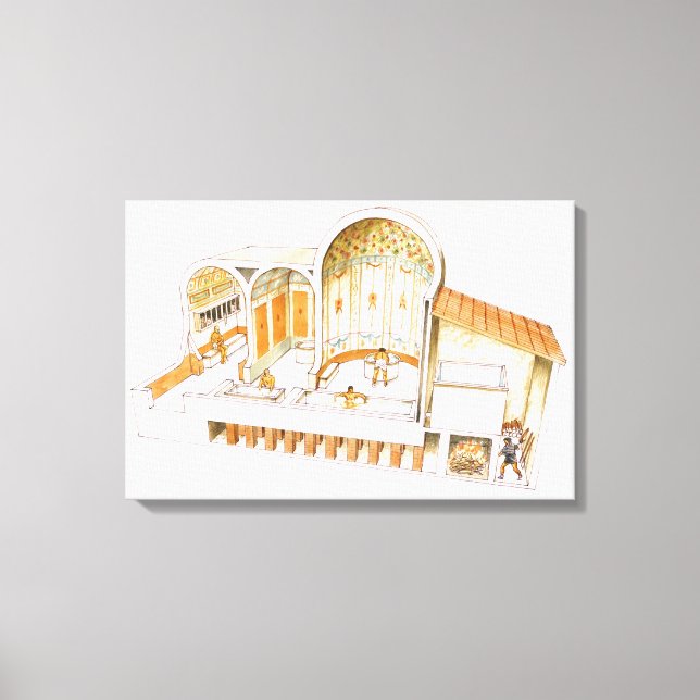 Impressão Em Tela Roma. Banheiras privadas (Frente)