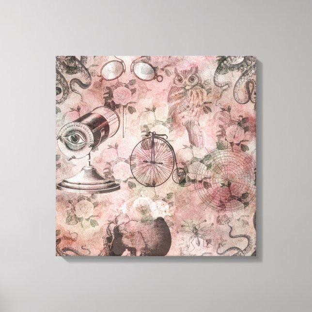 Impressão Em Tela Romântico Steampunk | Ephemera Antiquada (Frente)