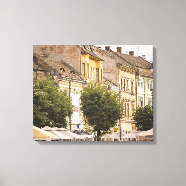 Impressão Em Tela Romênia, Sibiu. Cidade Nova. RF) (Frente)