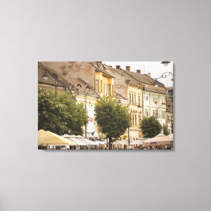 Impressão Em Tela Romênia, Sibiu. Cidade Nova. RF)