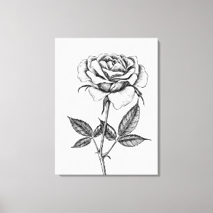 Impressão Em Tela Rosa