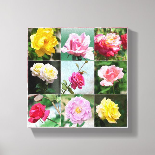 Impressão Em Tela Rosa (Frente)