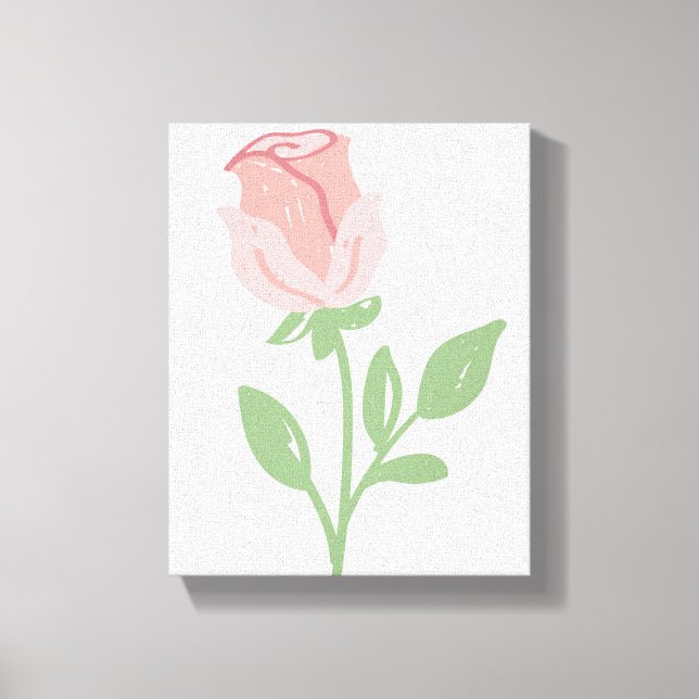Impressão Em Tela Rosa (Frente)