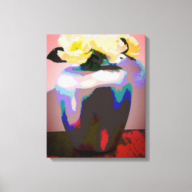 Impressão Em Tela Rosa amarela do Texas (Frente)