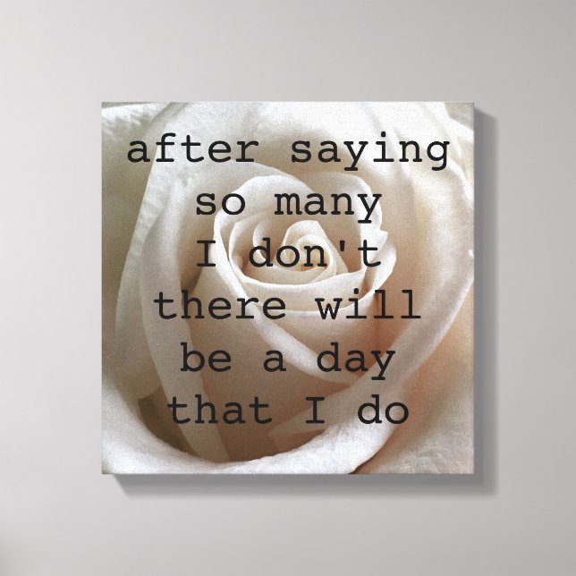 Impressão Em Tela Rosa branca (Frente)