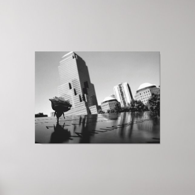 Impressão Em Tela Rosa branca da memória (Frente)