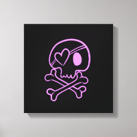 Rosa claro Crânio e Crossbones com Afronto