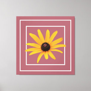 Impressão Em Tela Rosa de Cobre Floral Moderna Susan de Olhos Pretos