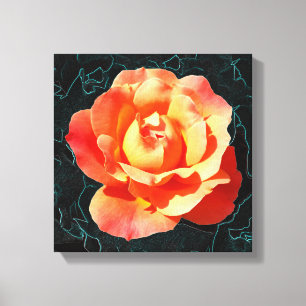 Impressão Em Tela Rosa de laranja claro