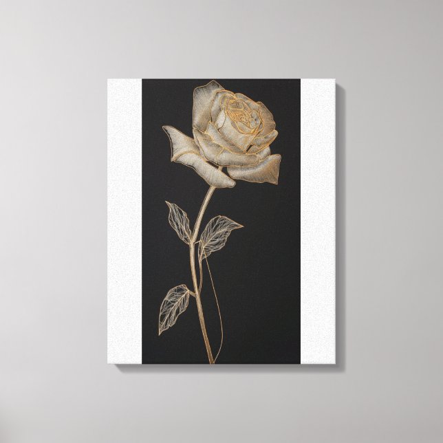 Impressão Em Tela Rosa de luxo Canva (Frente)