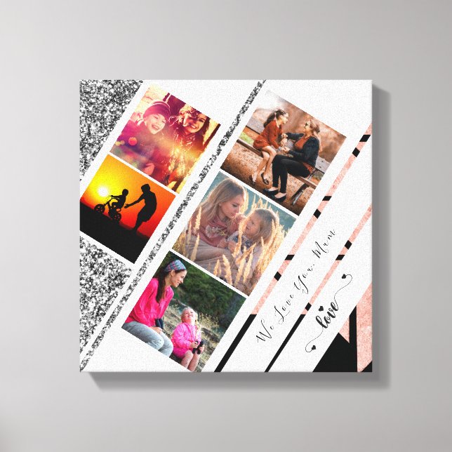 Impressão Em Tela Rosa de ouro moderno para sua mãe (Frente)