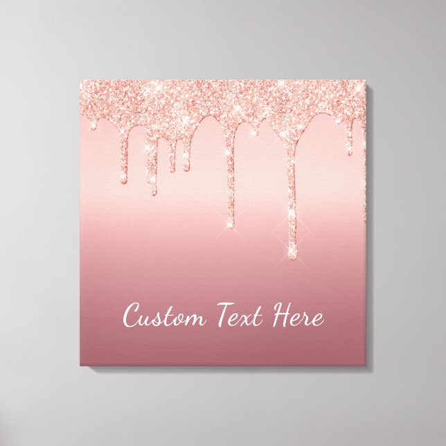 Impressão Em Tela Rosa de Texto Personalizado Dissipadores Sparkle L (Frente)