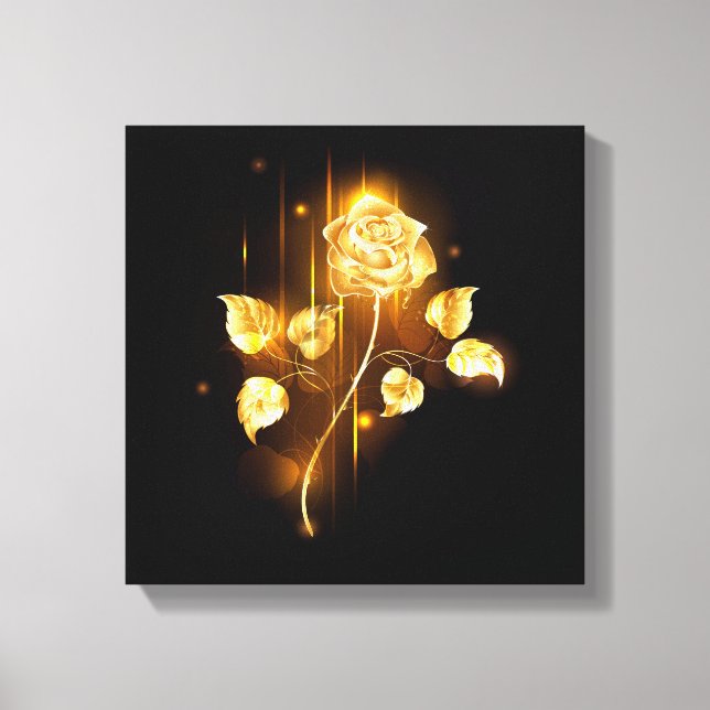 Impressão Em Tela rosa do ouro ( rosa dourado ) (Frente)