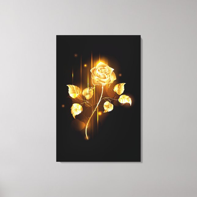 Impressão Em Tela rosa do ouro ( rosa dourado ) (Frente)