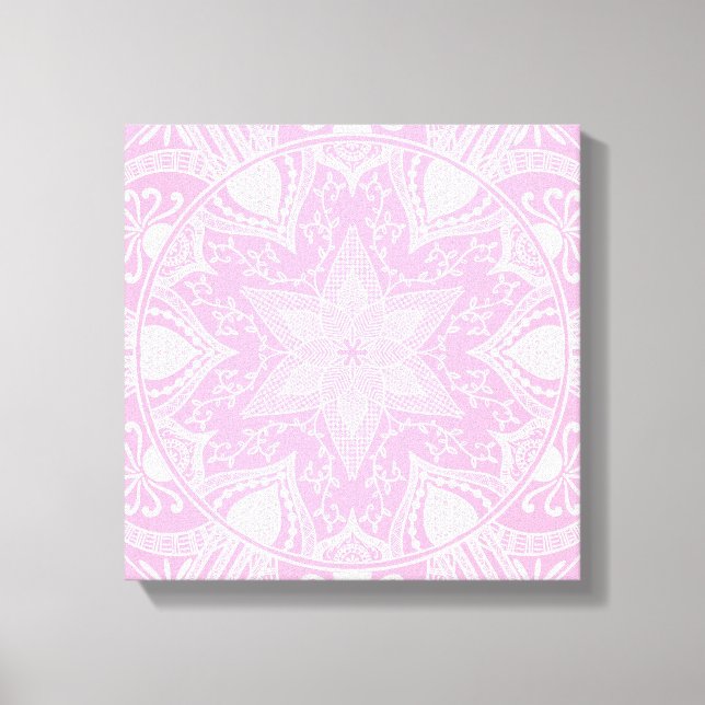 Impressão Em Tela Rosa Mandala (Frente)