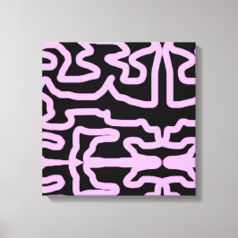 Impressão Em Tela Rosa preto