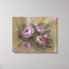 Impressão Em Tela Rosa Rosa