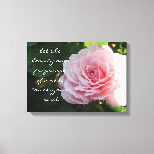 Impressão Em Tela Rosa Rosa Delicada com Dito (Frente)