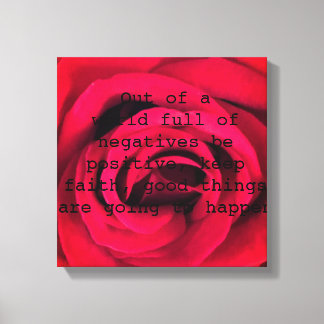 Impressão Em Tela Rosa Vermelha