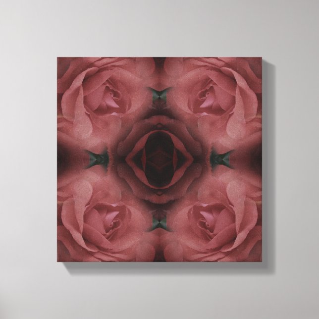 Impressão Em Tela Rosa vermelha de Abstrato do ventilador da  (Frente)