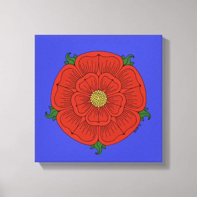 Impressão Em Tela Rosa vermelha de Lancaster (Frente)