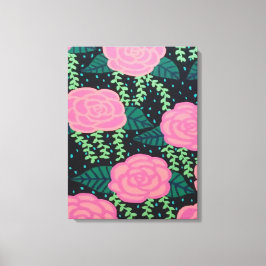 Impressão Em Tela Rosas de Lixo Rosa