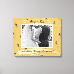 Impressão Em Tela rosas do "50º aniversário do casamento do Ouro"