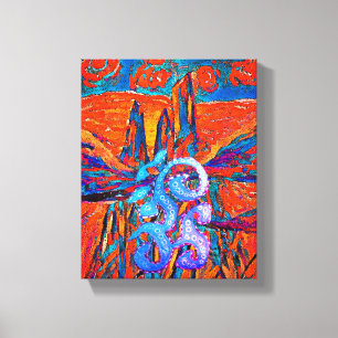 Impressão Em Tela Rosas expressivos no céu