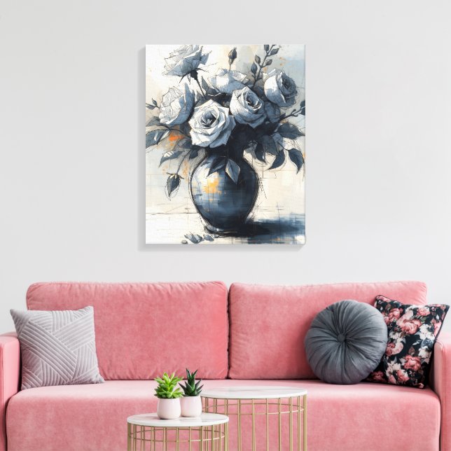 Impressão Em Tela Rosas Graceful (Insitu(Sala de estar))