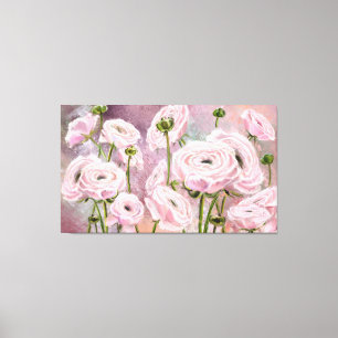 Impressão Em Tela Rosas Rosa - Especial Para Você - Pintura Original