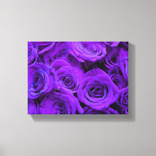 Impressão Em Tela rosas roxas violetas românticas, buquê de rosa bon