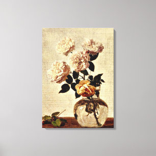 Impressão Em Tela Rosas, trabalho de arte Henri Fantin-Latour